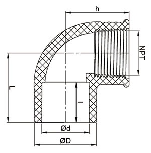 外貿(mào)-內(nèi)絲90°彎頭
